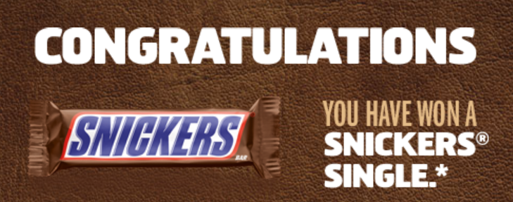 Snickers Instant Win Game Win